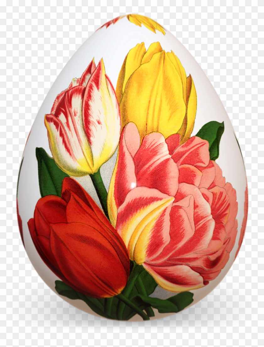 Vacation, Easter Egg Colorful Tulips Png File Transp - Golden Hill Studio Tulips Pillow Cover #1041485
