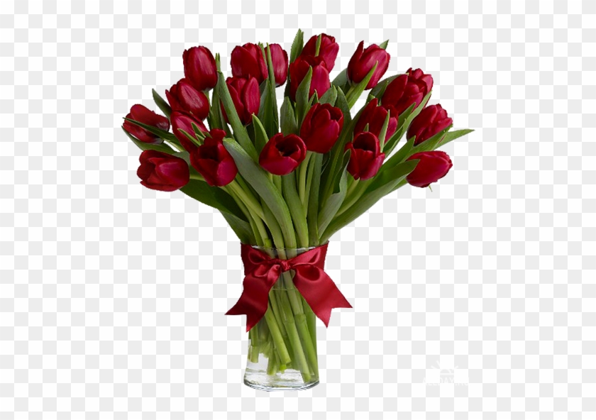 Grass With Red Tulips Png Clipart Heqh2n Clipart - Red Tulips Bouquet #1041534