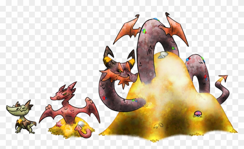 Hoard Dragon Fakemon By T-reqs - Cute Dragon Fakemon #1041572