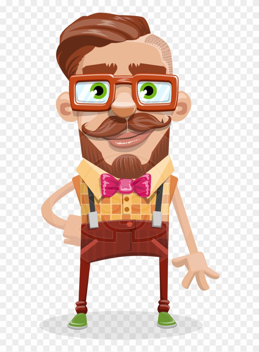 This Stock Vector Hipster Cartoon Character Comes In - Clip Art #1041632