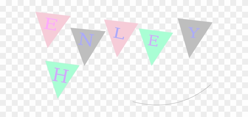 Baby Shower Banner Clip Art At Clker - Triangle #1041736