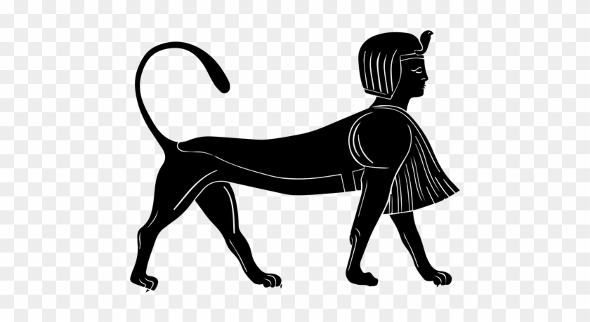 Egiptian Sphinx Creature Icon Transparent Png - Elementos Egipcios #1041845