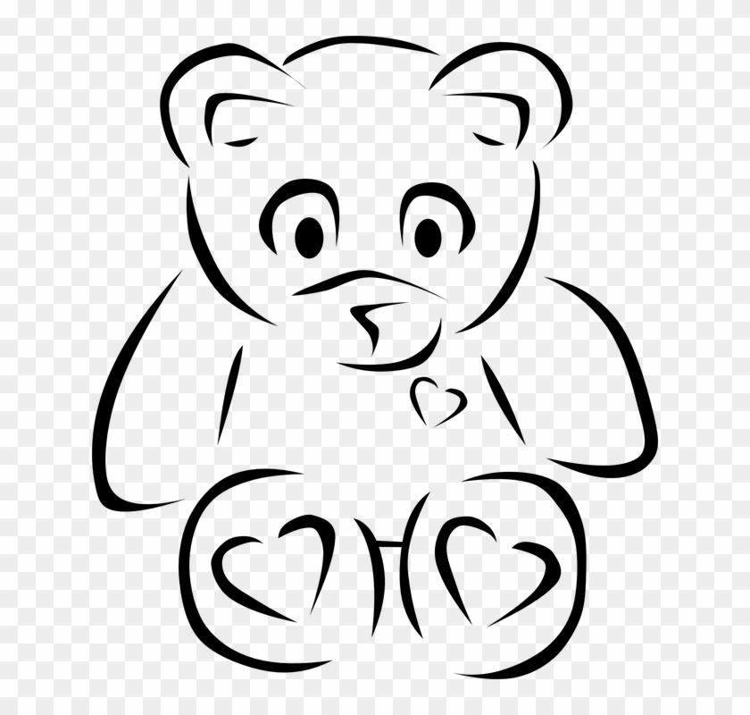 Teddy, Unhappy, Sad, Worried, Bear, Teddybear, Black - Teddy Bear Clip Art #1042068