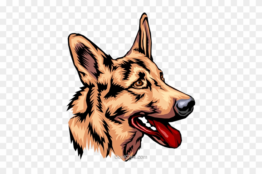 German Shepherd Royalty Free Vector Clip Art Illustration - German Shepherd Dog Vector #1042135
