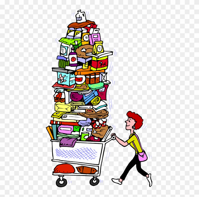 Shopping Cart Full Of Stuff #1042277