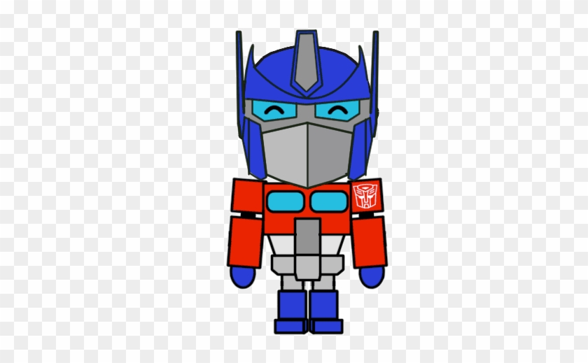 Bobble Head Prime By Rip Stick Racer - Optimus Prime Chibi Gif #1042502