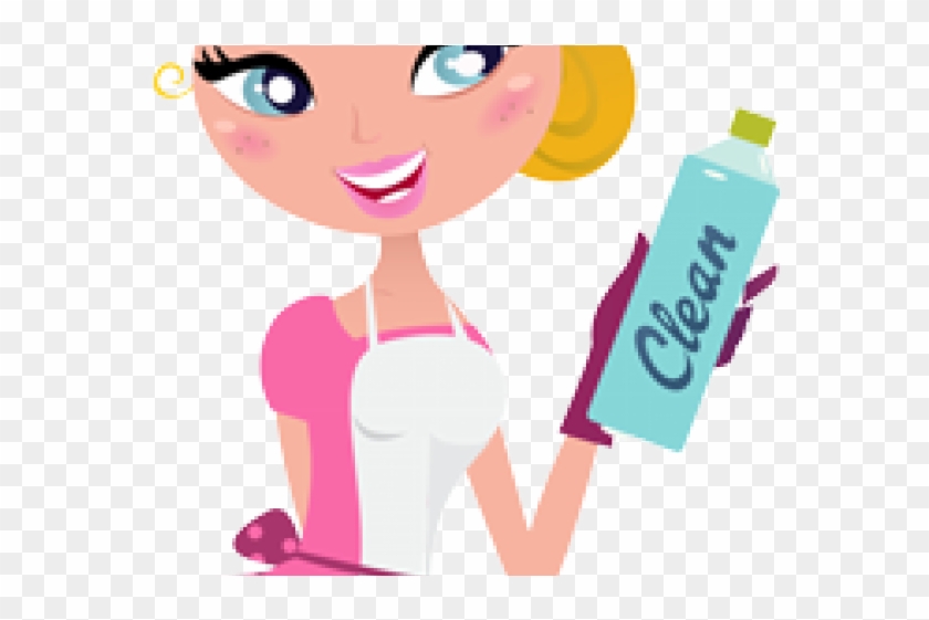 Cartoon Lady Cleaning - I Love Cleaning #1042594