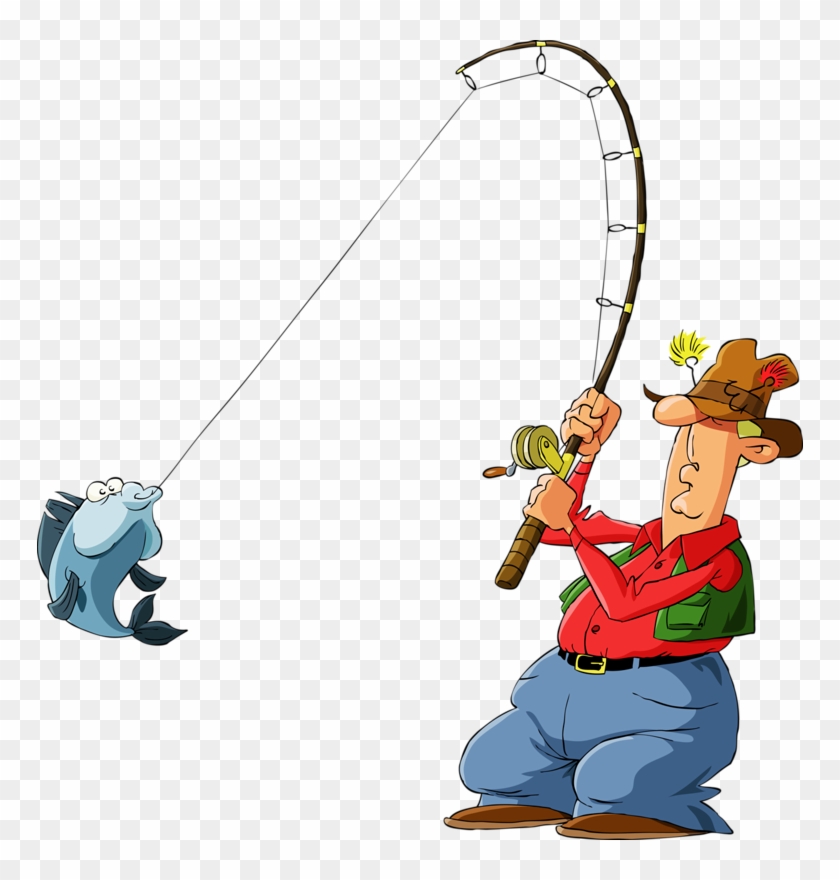 Fisherman Cartoon Fishing Illustration - Macevoy Cartoon Fisherman Fun-diy Outdoor Or Indoor #1042833