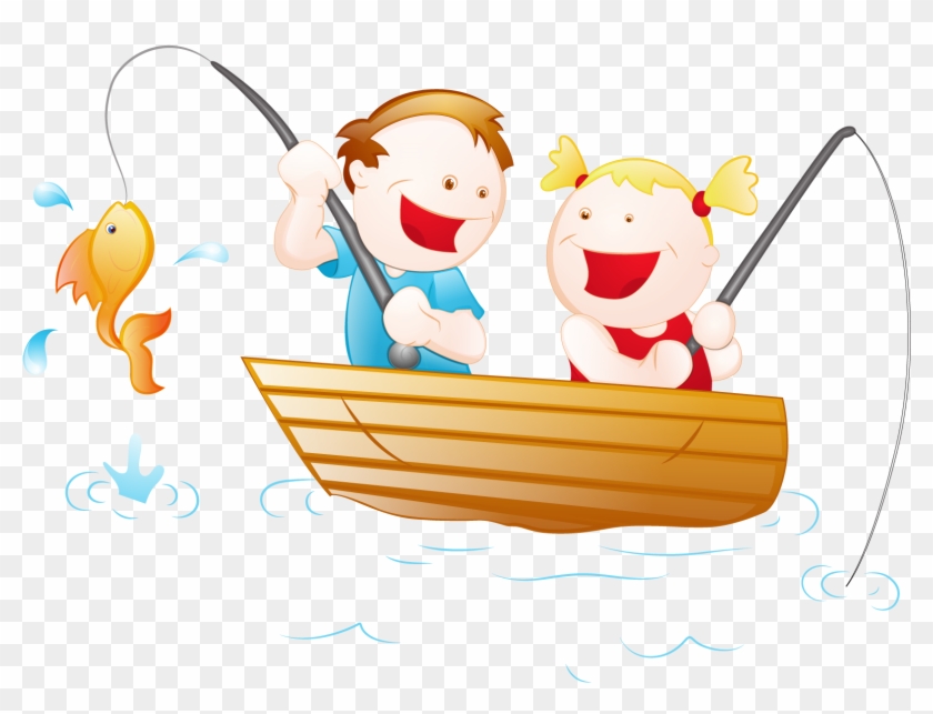 Fishing Cartoon Girl Clip Art - Cartoon #1042861