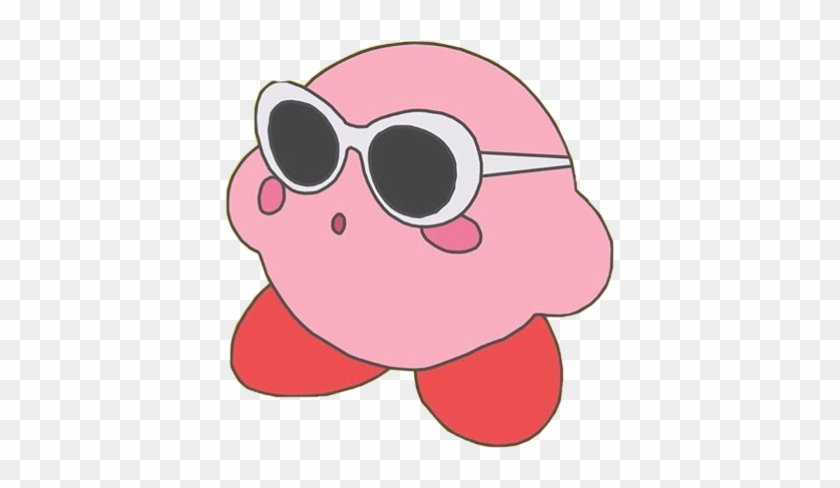 Kirby Clout Cloutgoggles Meme Funny Cutefreetoedit - Spongebob With Clout Glasses #1042916