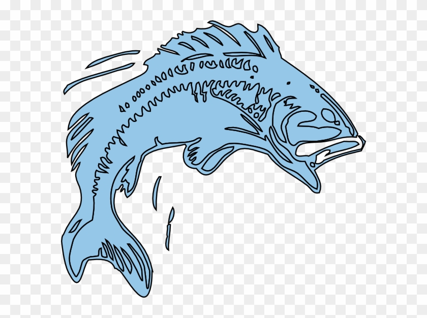 Blue Fish Clip Art At Clker - Team Bass Tile Coaster #1042939