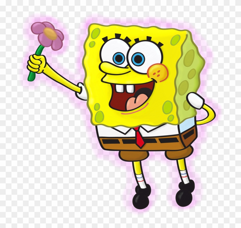 Spongebob Giving Flower By Frankyounghacker - Spongebob Flowers - Free Tran...