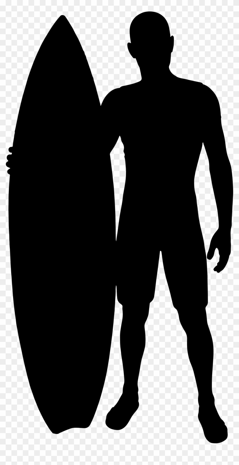 Surfer Boy Cliparts - Surfer Silhouette Png #1043005