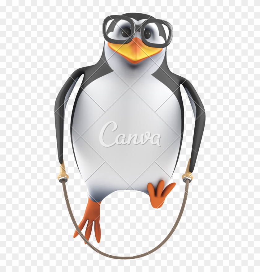 3d Skipping Rope Penguin - Penguin #1043046
