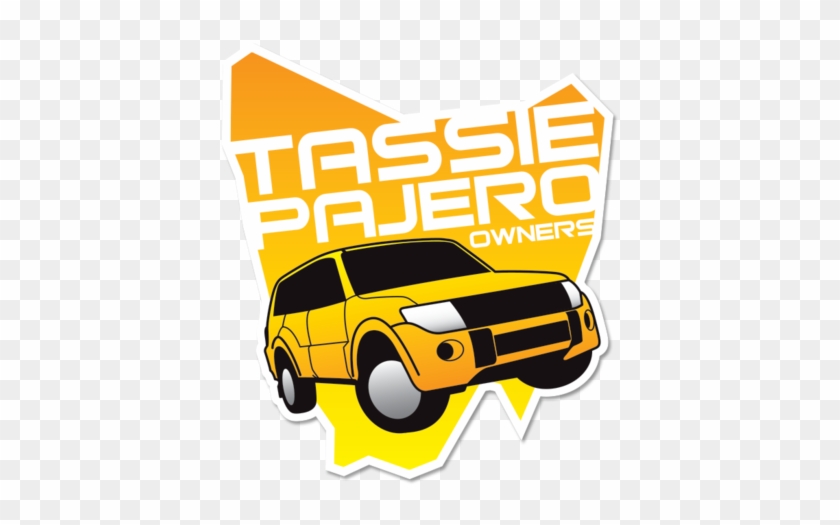 Tassie Pajero Owners Sticker - Compact Sport Utility Vehicle #1043152