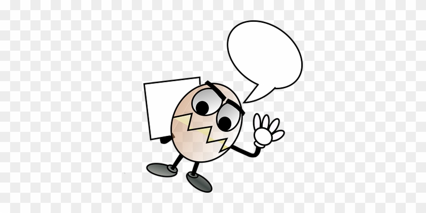 Egg, Guy, Talking, Hello, Waving - Clip Art #1043153