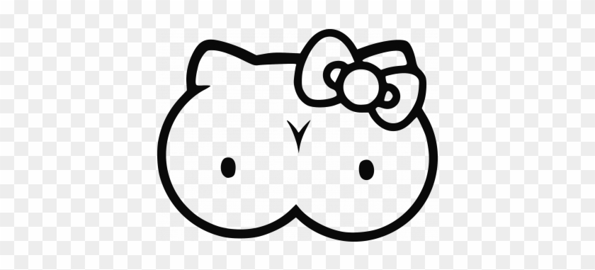 Hellotitty-black - Hello Kitty Coloring Pages #1043172