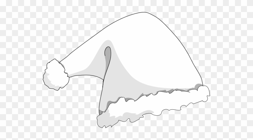 Elf Hat Clipart - Black And White Christmas Hat #1043254