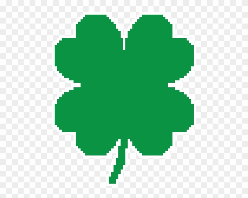 8-bit Four 4 Leaf Clover St Patrick Day Irish Ireland - Four-leaf Clover #1043258