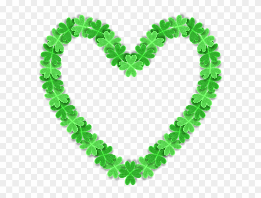 Love, 3d Heart, Shamrock, Clover, St Patrick's Day - St Patrick Tagesherz Geschenkanhänger #1043272