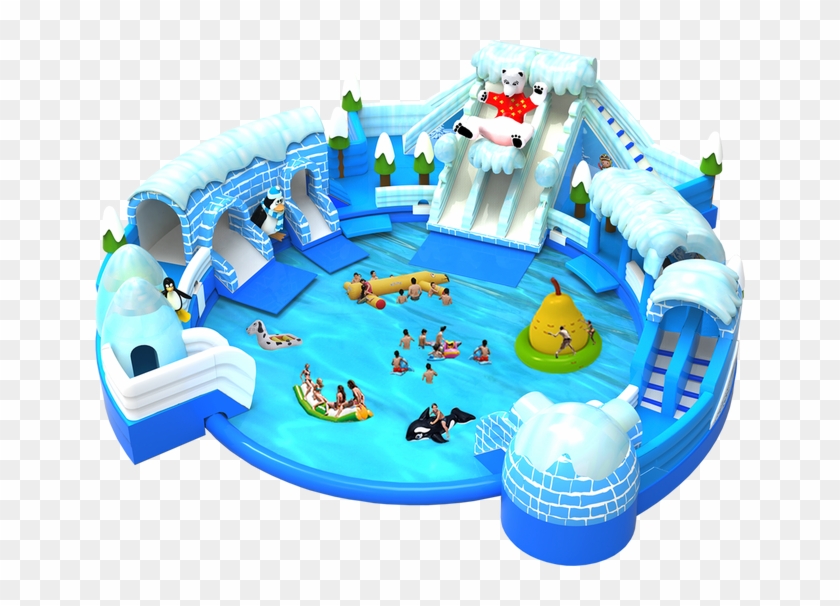 Inflatable Playground Slide Swimming Pool Water Park - Water Park #1043336