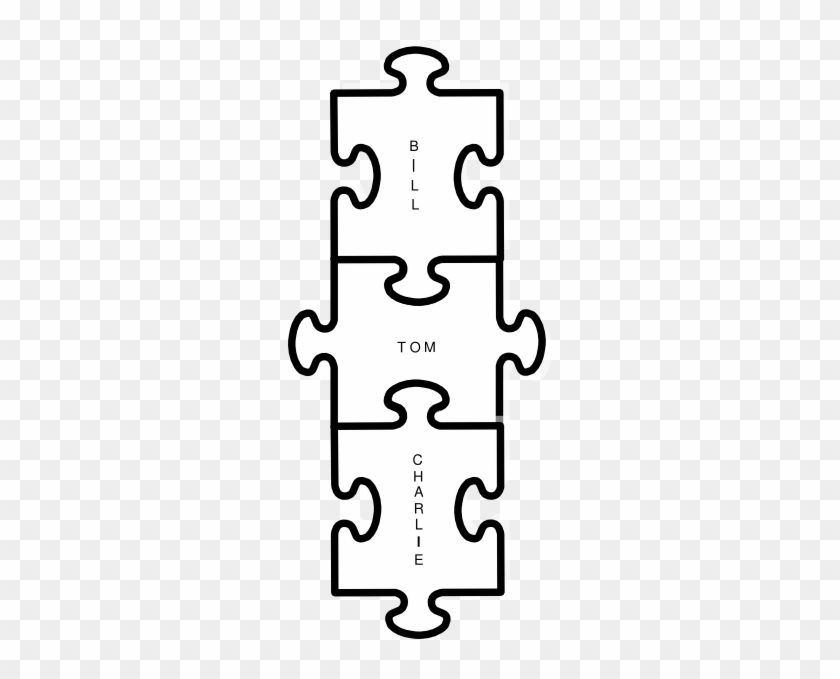Puzzle Pieces Connected Clip Art At Clker - Puzzle Piece Clipart #1043347