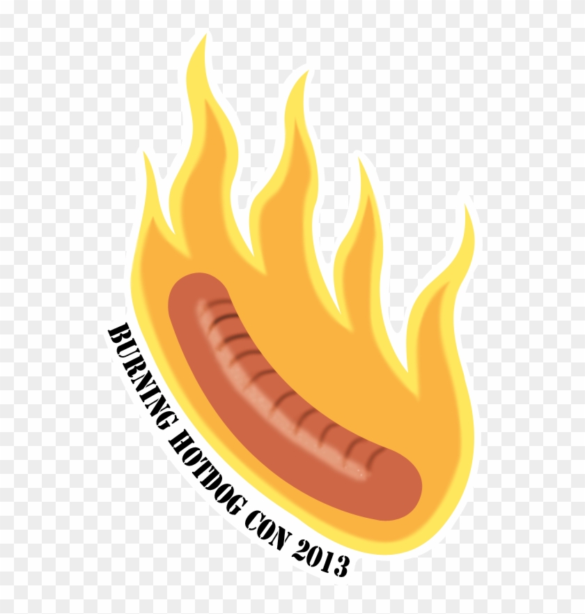 Burning Hotdog Con By ~rydelfox On Clipart Library - Burning Hot Dog #1043452