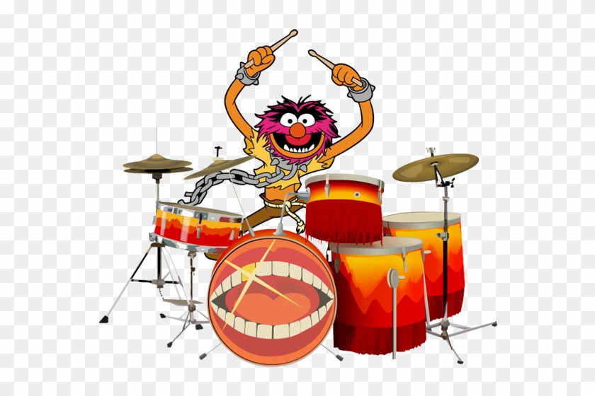 Animal Playing Drums Clipart - Animal Muppet Playing Drums #1043474