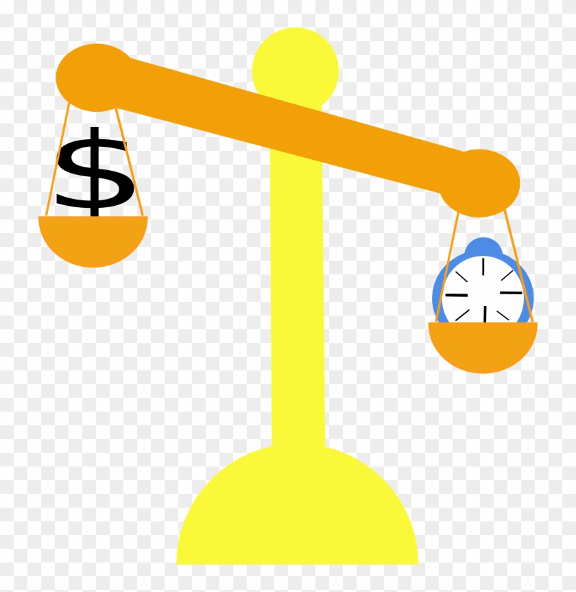 Measuring Scales Symbol Money Time Economic Geography - Balanza Con Dinero Png #1043632