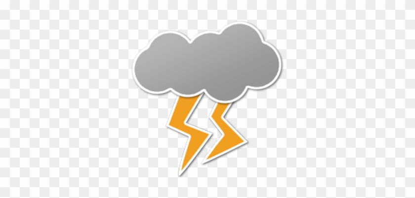 Clima Mendoza - Cloud With Lightning Png #1043635