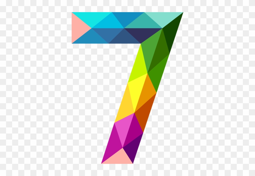 Фото, Автор Bzikolya На Яндекс - Colourful Triangles Number Seven Png #1043651
