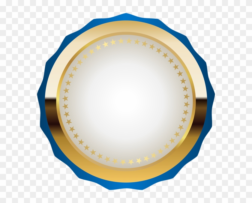 Seal Badge Blue Gold Png Clip Art Image - Clip Art #1043672