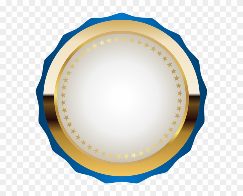 Seal Badge Blue Gold Png Clip Art Image - Clip Art #1043672