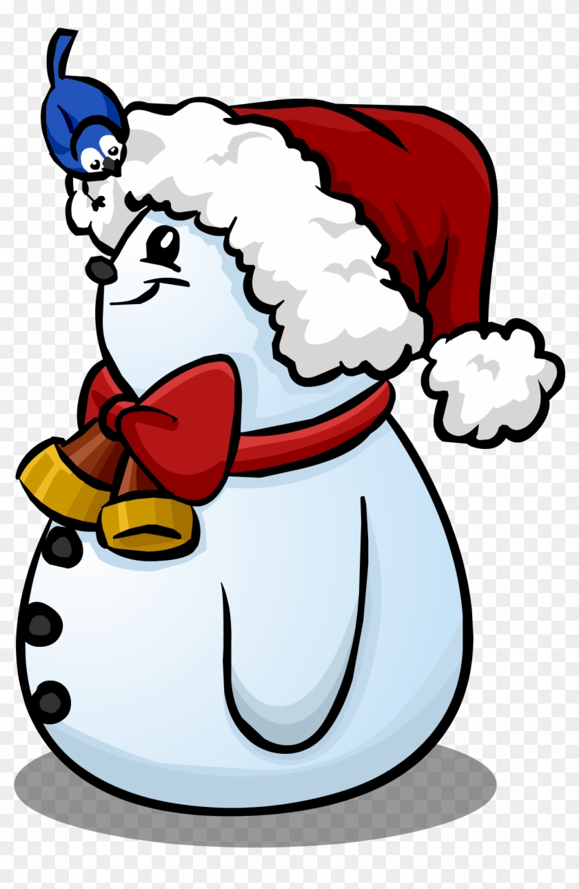 Santa Hat Snowman Sprite 003 - Cartoon #1043743