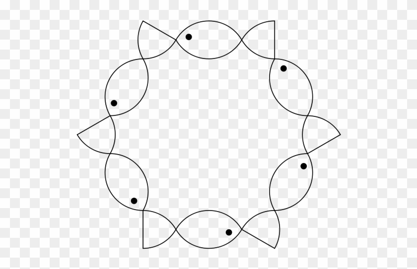 6 Fish Hexagon Png Clip Arts - Clip Art #1043758