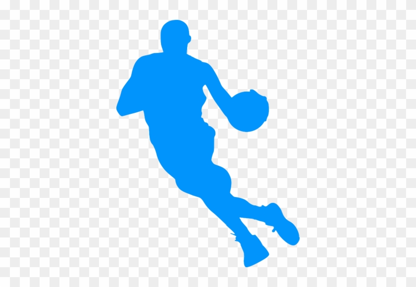 88 Basketball Clipart Free Printable Public Domain - Basketball Player Silhouette Blue #1043781