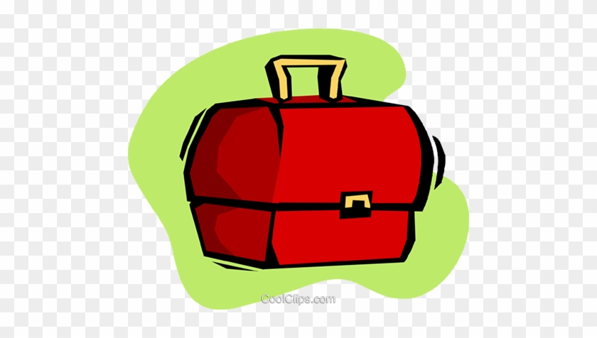 Lunch Box Royalty Free Vector Clip Art Illustration - Lunch Box Red Clip Art #1043825