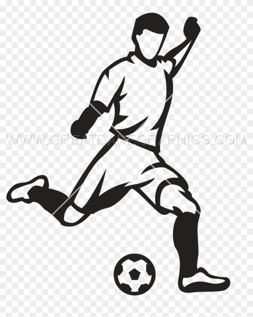 Soccer Player Kicking Ball - Soccer Player Kicking Ball #1043901