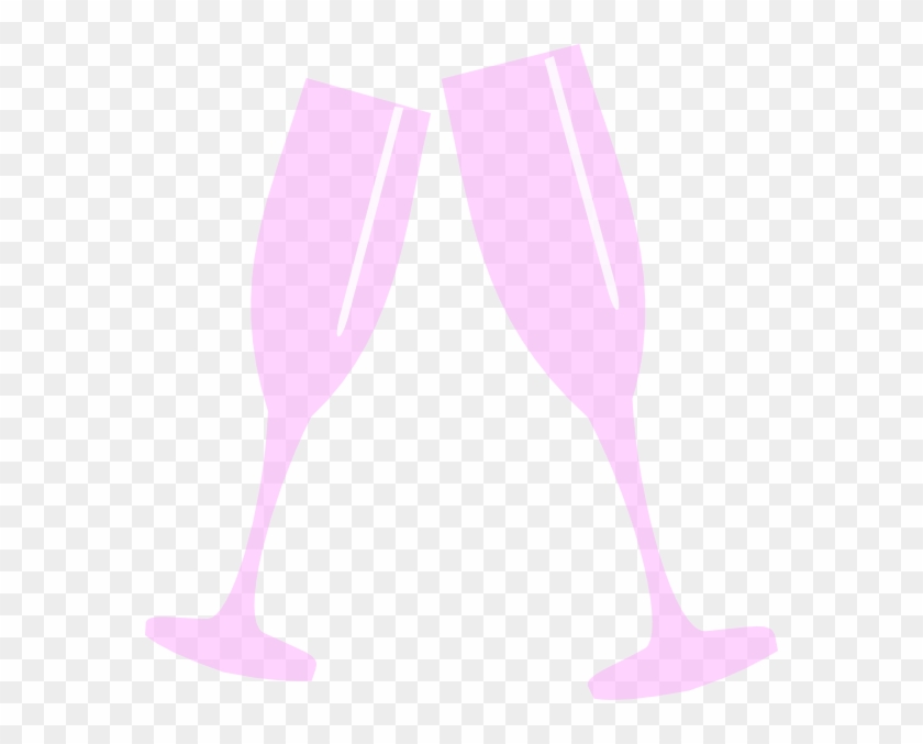 Champagne Glass Pink Clip Art At Clker - Pink Champagne Glass Clip Art #1043908