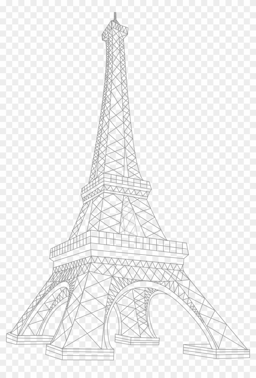 Silver Clipart Eiffel Tower - Steeple #1043921