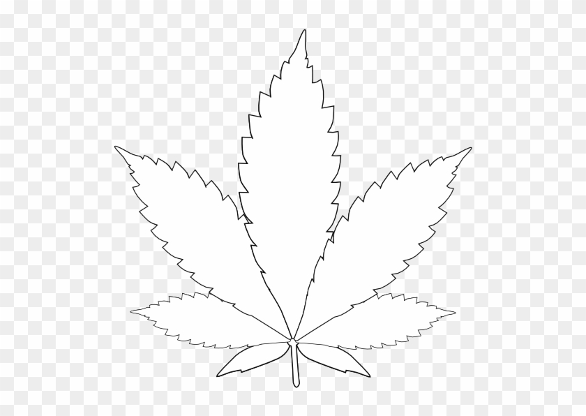 Weed Clipart Black And White - Weed Leaf Black And White #1043922