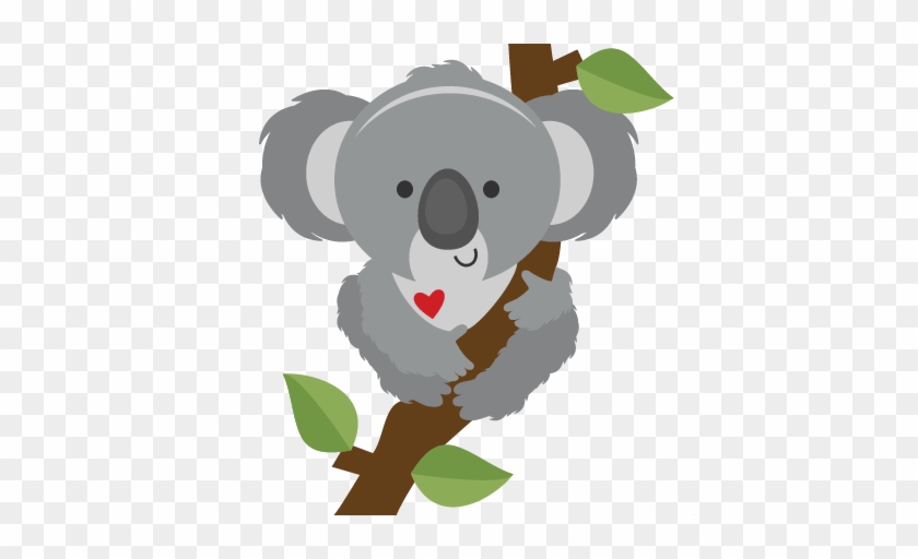 Koala On Branch Svg Scrapbook Cut File Cute Clipart - Koala #1044036