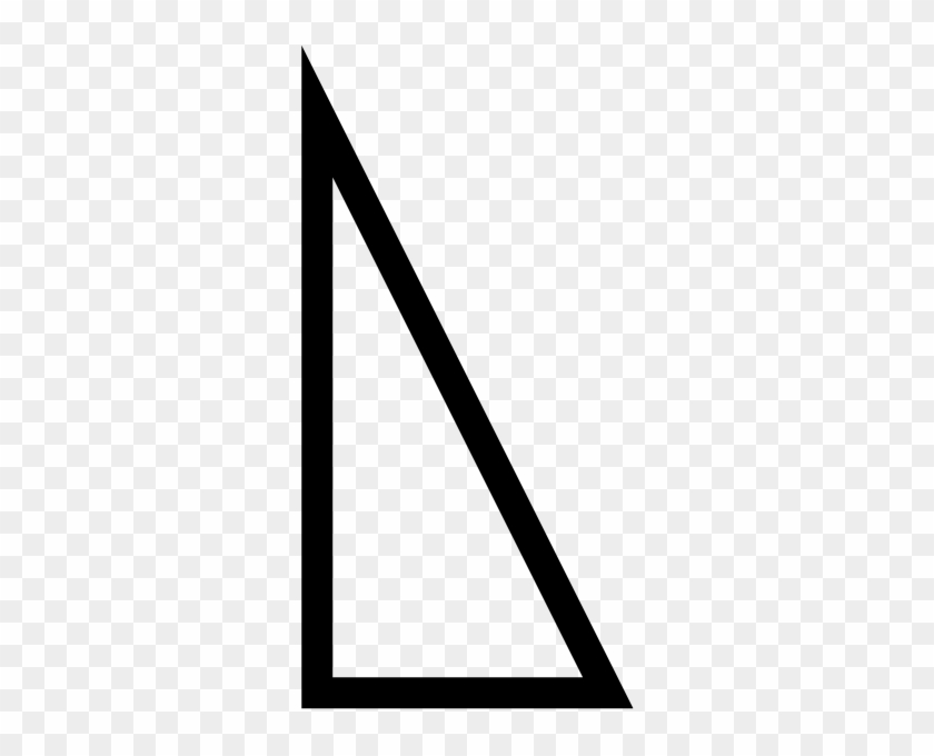 Right Triangle Outline - Right Angle Triangle Outline #1044241