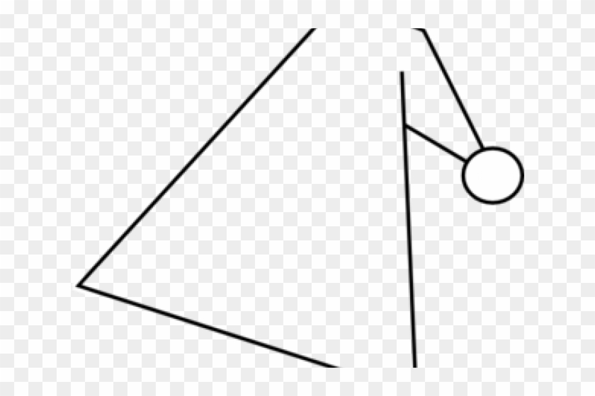Triangle Clipart Hat - Line Art #1044248