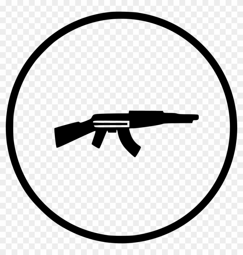 Army Danger Gun Guns Machine Shot War Comments - Circle Gun Icon Png #1044365