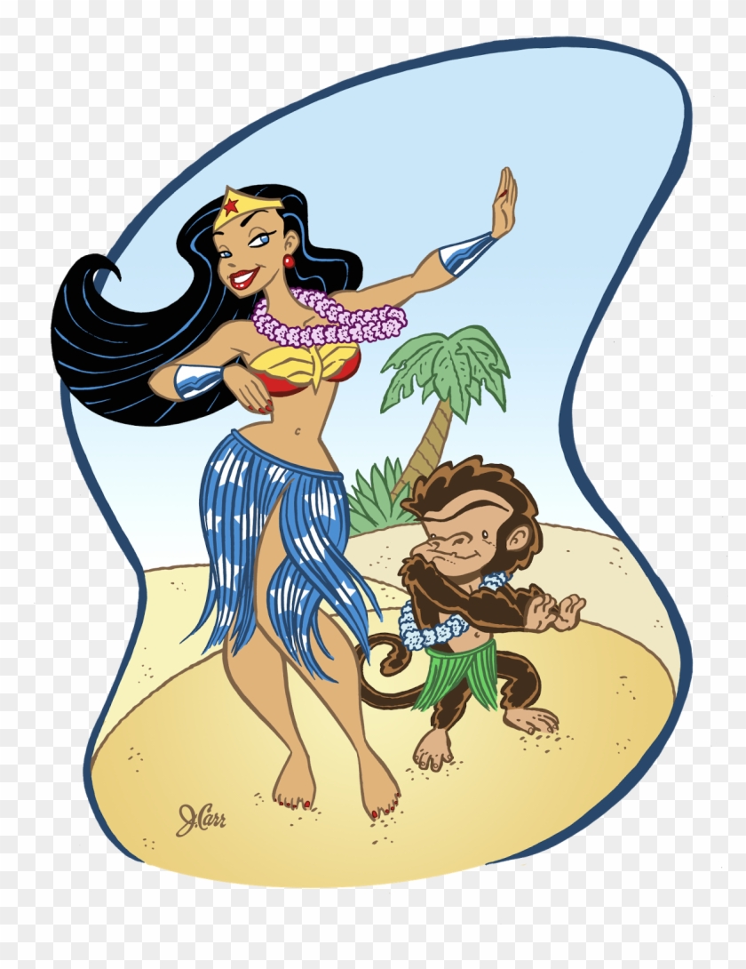 Diana Learns Hula From Her Little Monkey Buddy This - Cartoon #1044427