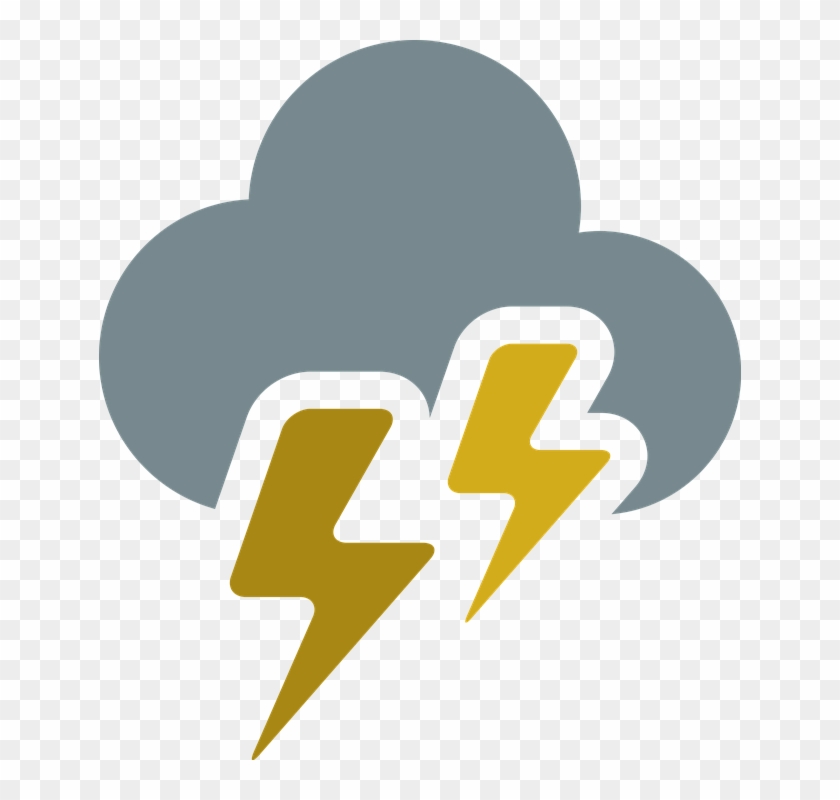 Thunder And Lightning Clipart 24, Buy Clip Art - Donner Clipart #1044449