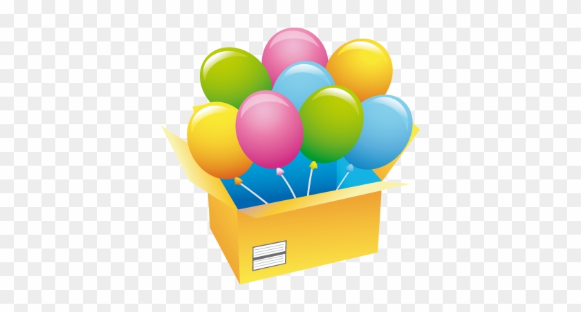 Box Of Balloons Kids Sticker - Free Vector Balloons #1044520