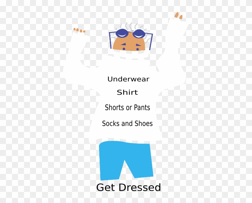 Get Dressed Clip Art At Vector Clip Art Online - Put On Clothes Clipart #1044541