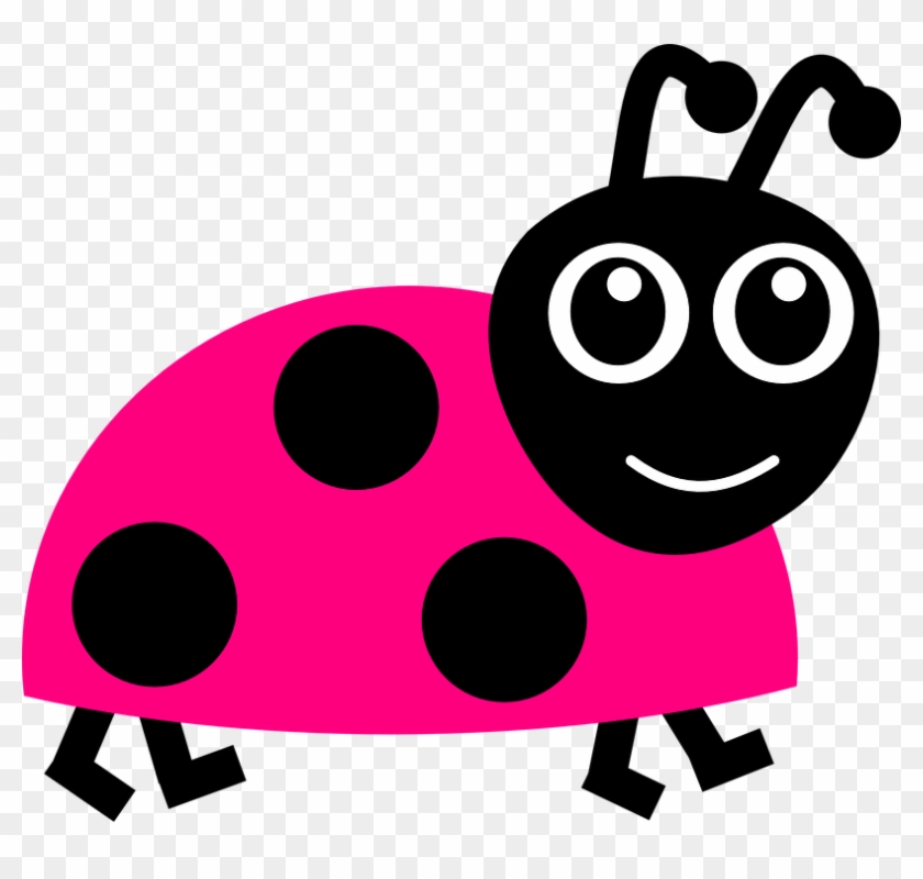 Collection Of Cute Ladybug Clipart - Pink Lady Bug #1044543